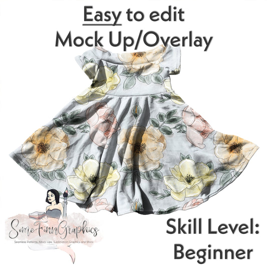 Realistic Off the Shoulder Dress Mock Up