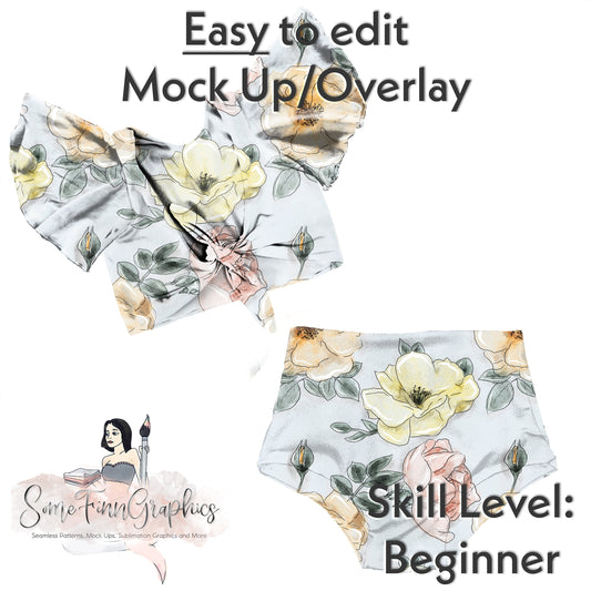 Realistic Flutter Swim Suit Mock