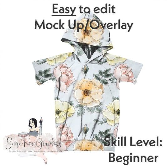 Realistic Short Sleeve Sweatshirt Mock Up