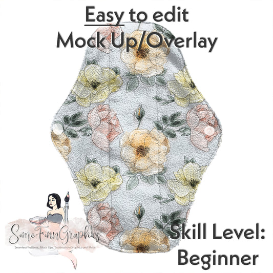 Realistic Feminine Hygiene Pad Mock Up