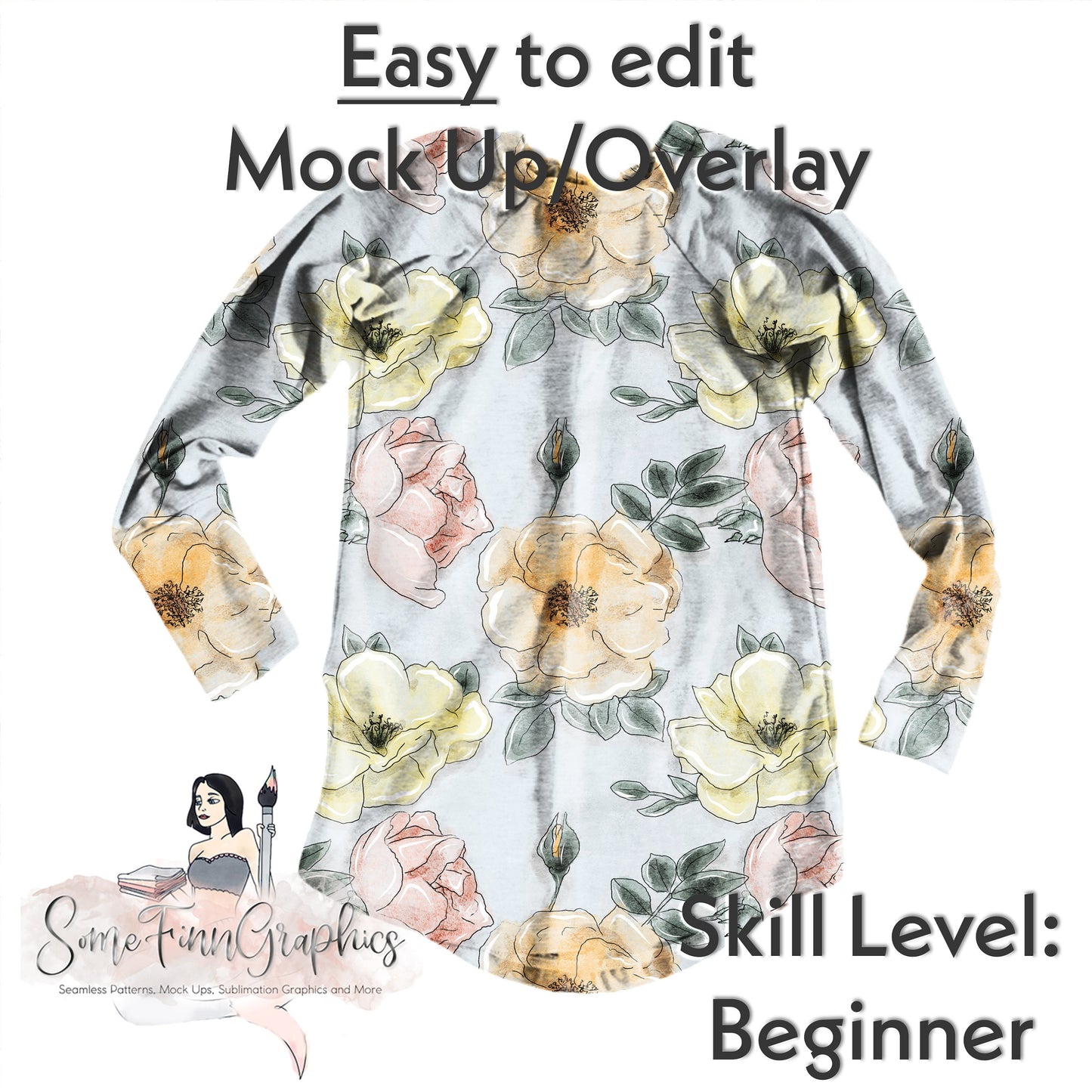 Realistic Long Sleeve Shirt Mock Up