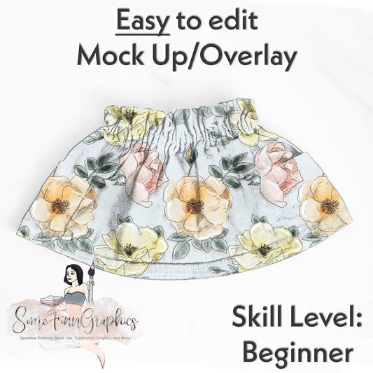 Realistic Pocket Skirt Mock Up