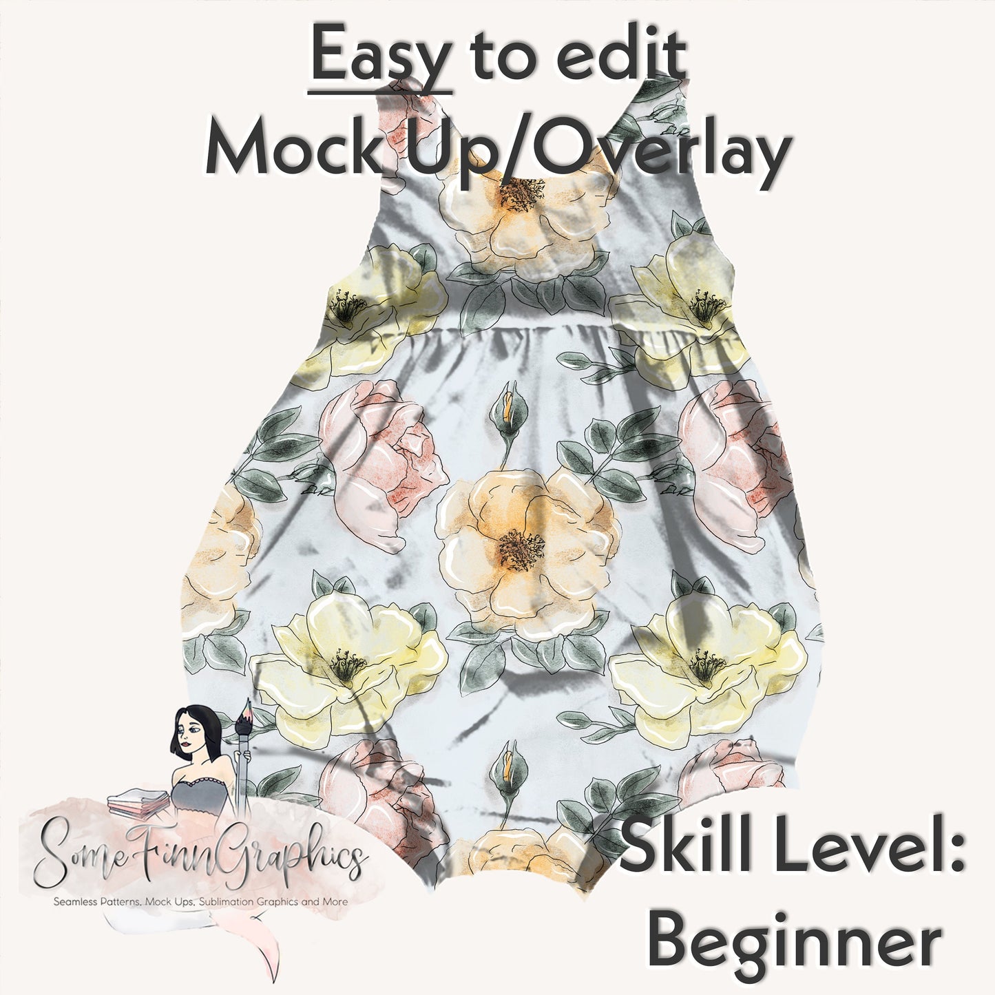 Realistic Bubble Romper Mock Up