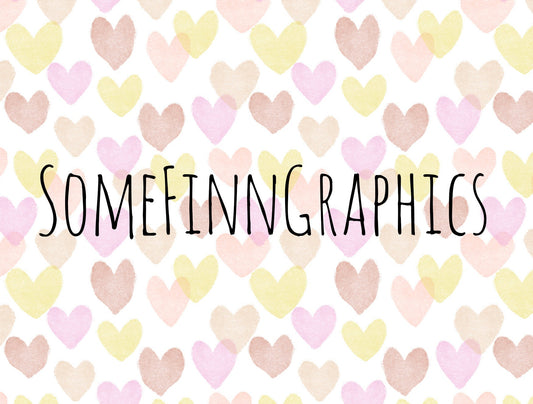 Watercolor Hearts Seamless