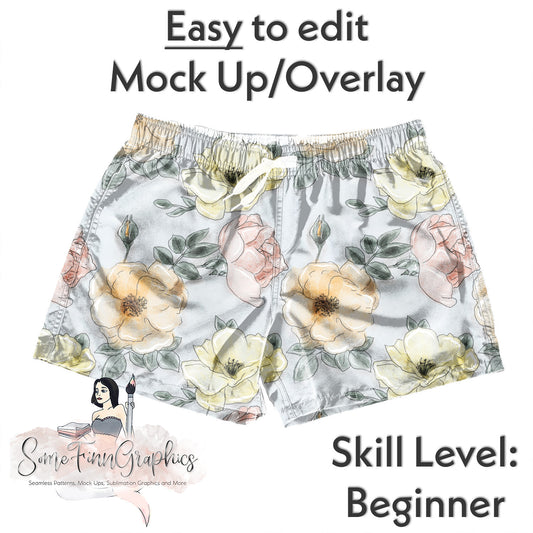 Realistic Board Shorts Mock Up