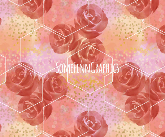 Geo Roses Seamless