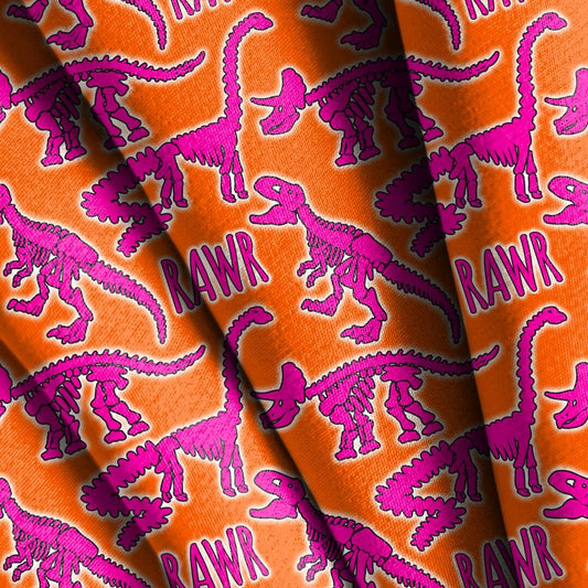 Dinosaur Neon Orange and Pink