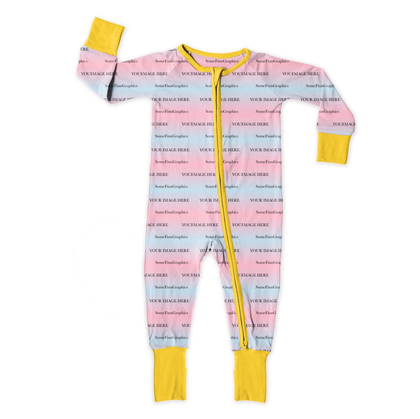 Realistic Zip Pajama Mock Up