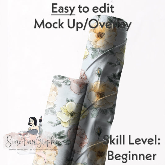 Realistic Fabric Bolts Mock Up