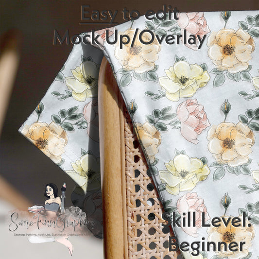Realistic Fabric on a Chair Mock Up