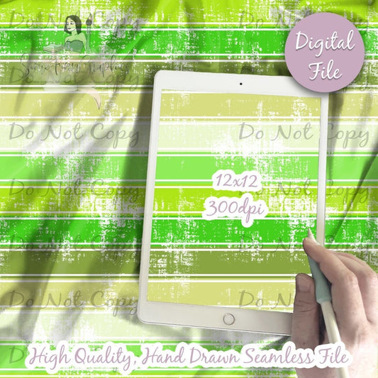 Distressed Green Stripes