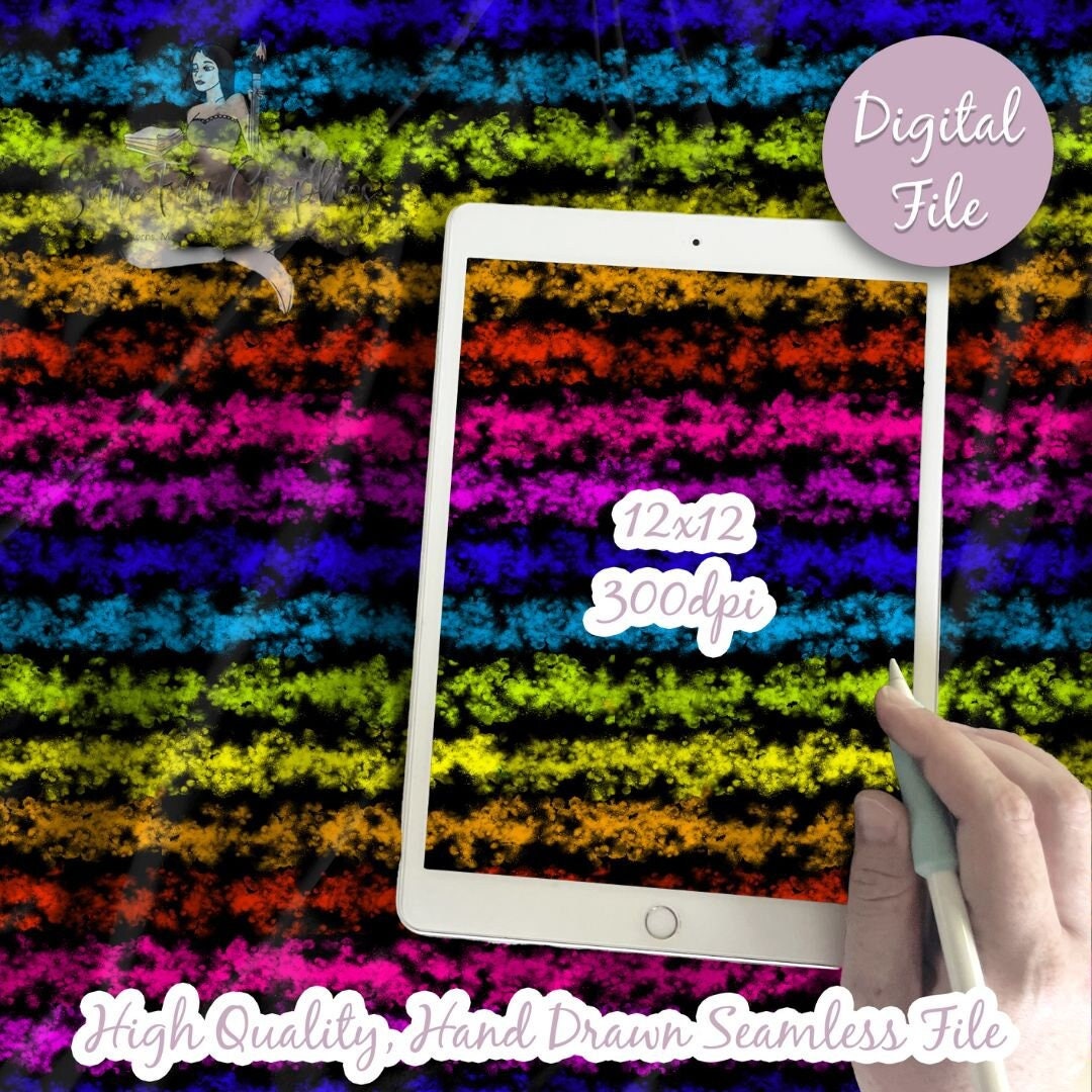 Rainbow Chalk Stripes