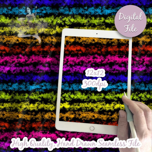 Rainbow Chalk Stripes