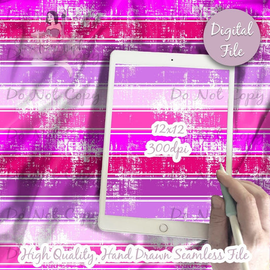 Distressed Pink Stripes