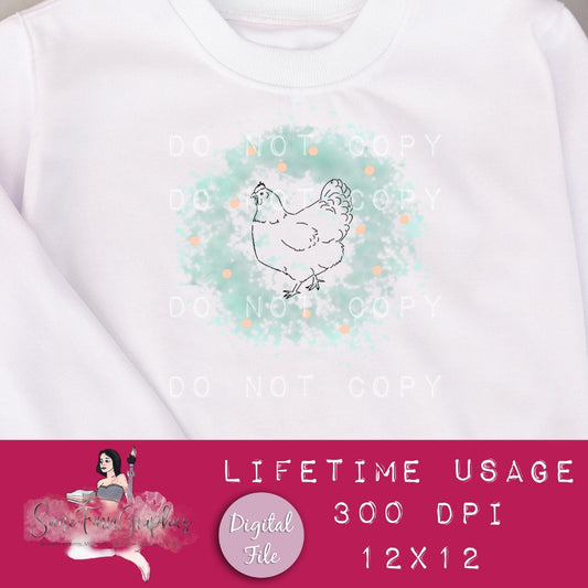 Chicken Sublimation Graphic