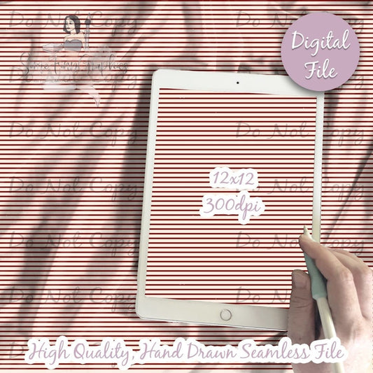 Tiny Red Vintage Stripes