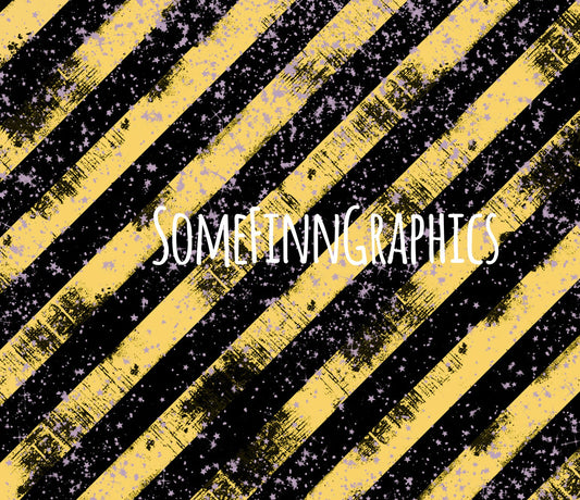 Distressed Yellow Black Stripes