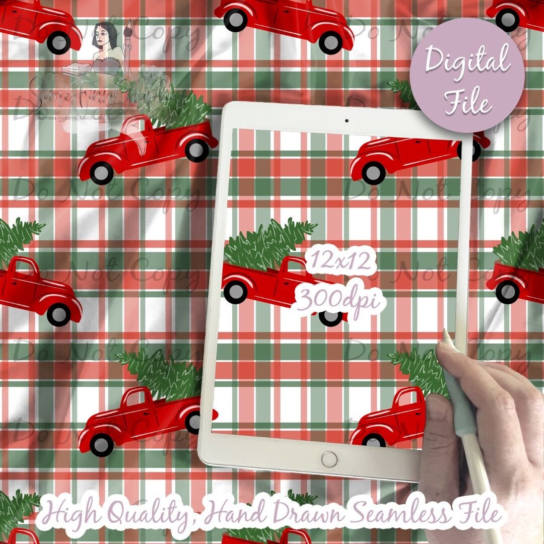 Christmas Truck Seamless