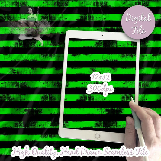 Distressed Green Stripes