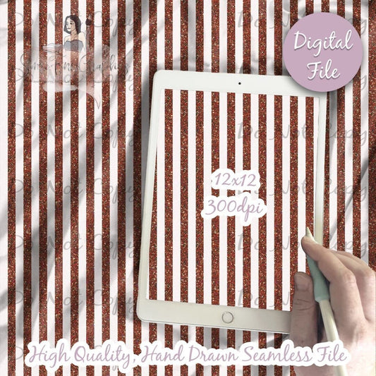 Candy Cane Glitter Stripes