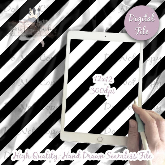 Diagonal Black and White Stripes