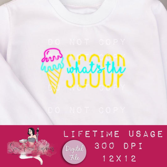Ice Cream Sublimation Graphic
