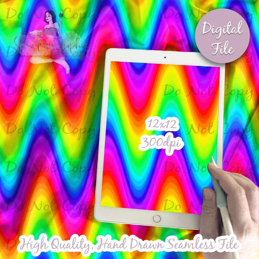 Rainbow Wave Stripes