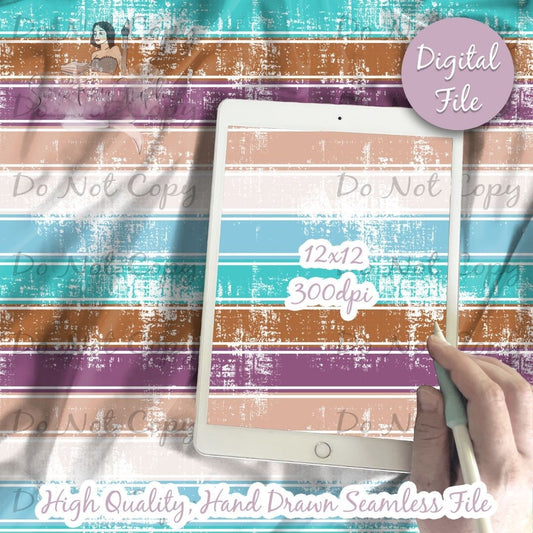 Distressed Muted Stripes