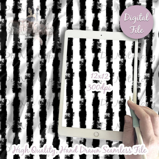 Distressed Black and White Stripes