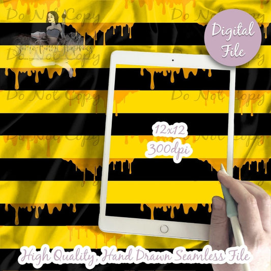 Dripping Honey Yellow Black Stripes