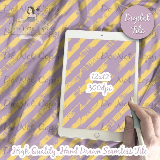 Distressed Yellow and Purple Stripes