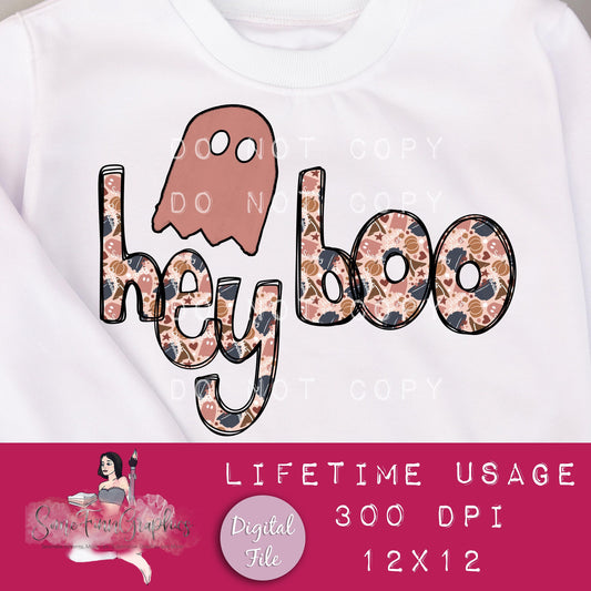 Hey Boo Sublimation Graphic