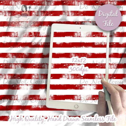Distressed Red Stripes