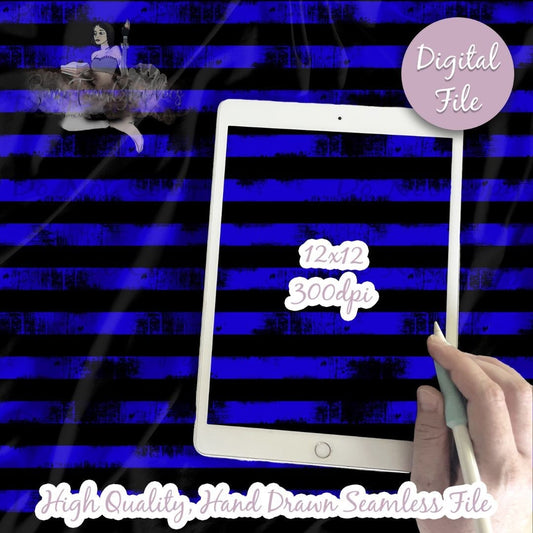 Distressed Blue BlackStripes