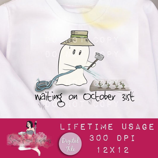 Ghost Gardening Sublimation Graphic