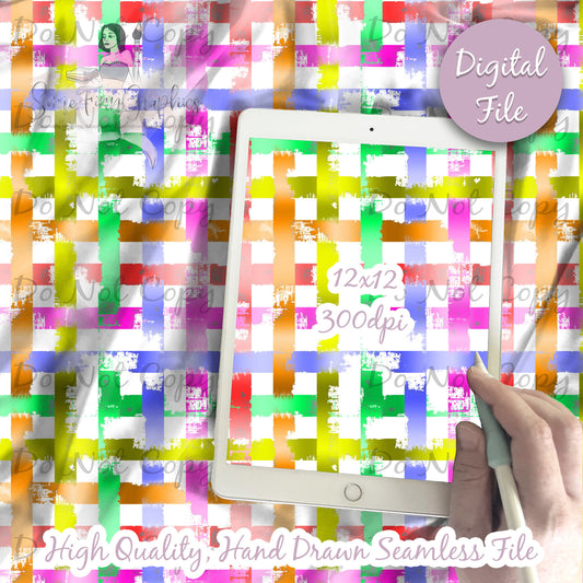 BUNDLE 5 Rainbow Plaid Seamless