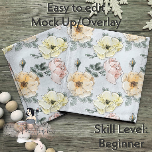 Realistic Winter Fabric Swatches Mock Up