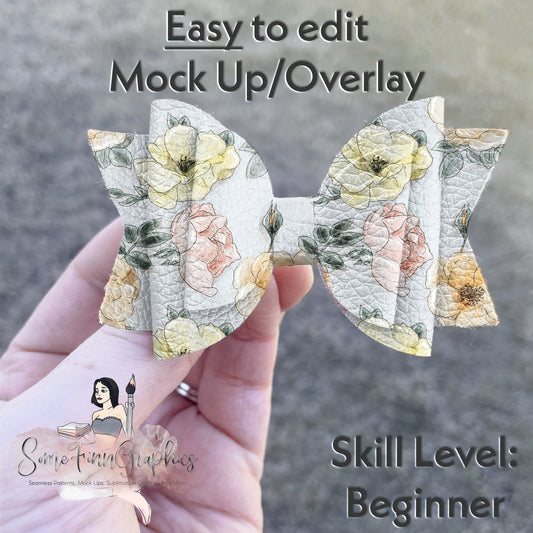 Leather Bow Realistic Mock Up