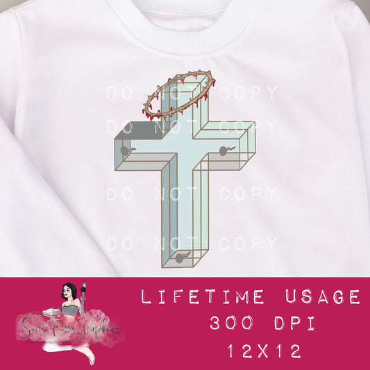 Christian Cross Sublimation Graphic