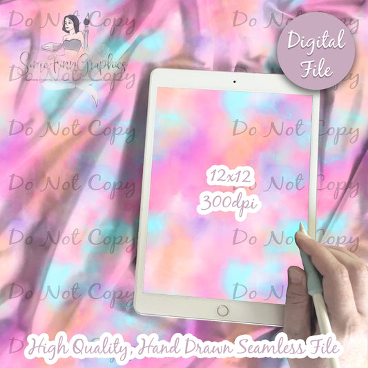 Bold Pastel Tie Dye Seamless