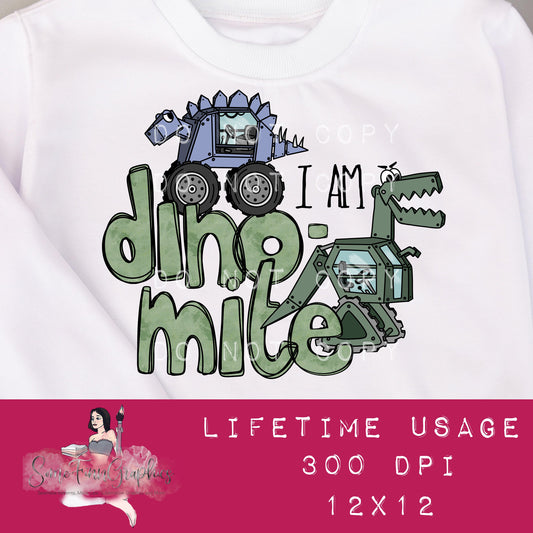 Dino Mite Sublimation Graphic