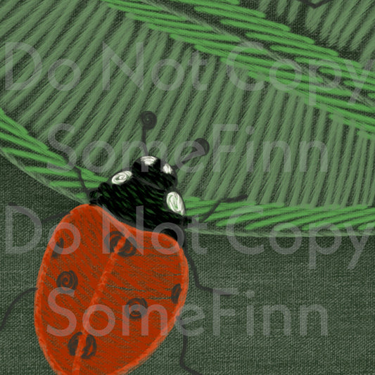 Embroidery Ladybug Seamless