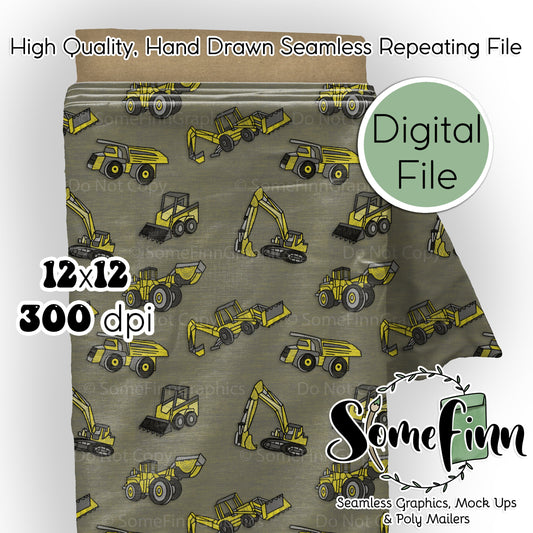 Embroidery Heavy Construction Machinery Seamless