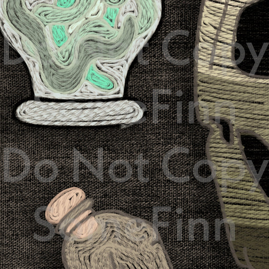 Embroidery Potions Seamless