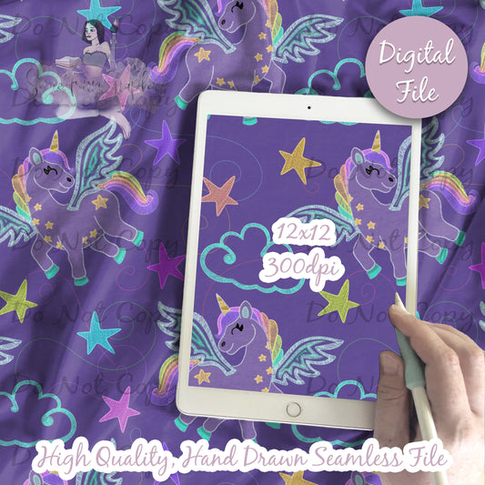 Embroidery Unicorn Seamless