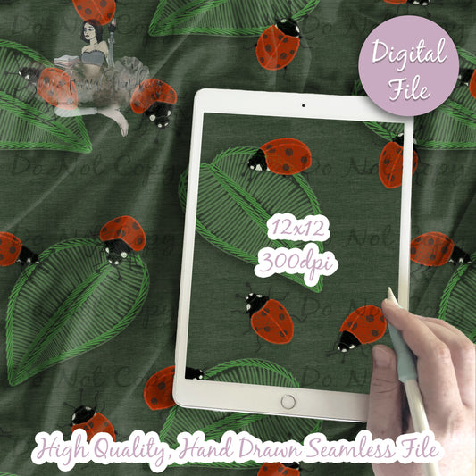 Embroidery Ladybug Seamless
