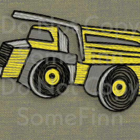 Embroidery Heavy Construction Machinery Seamless