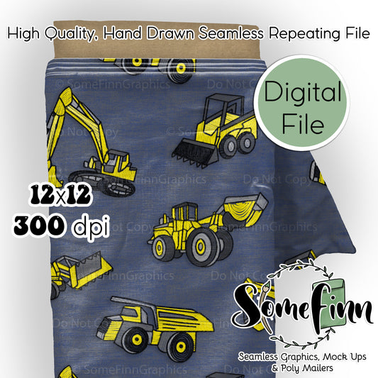 Embroidery Heavy Construction Machinery Seamless