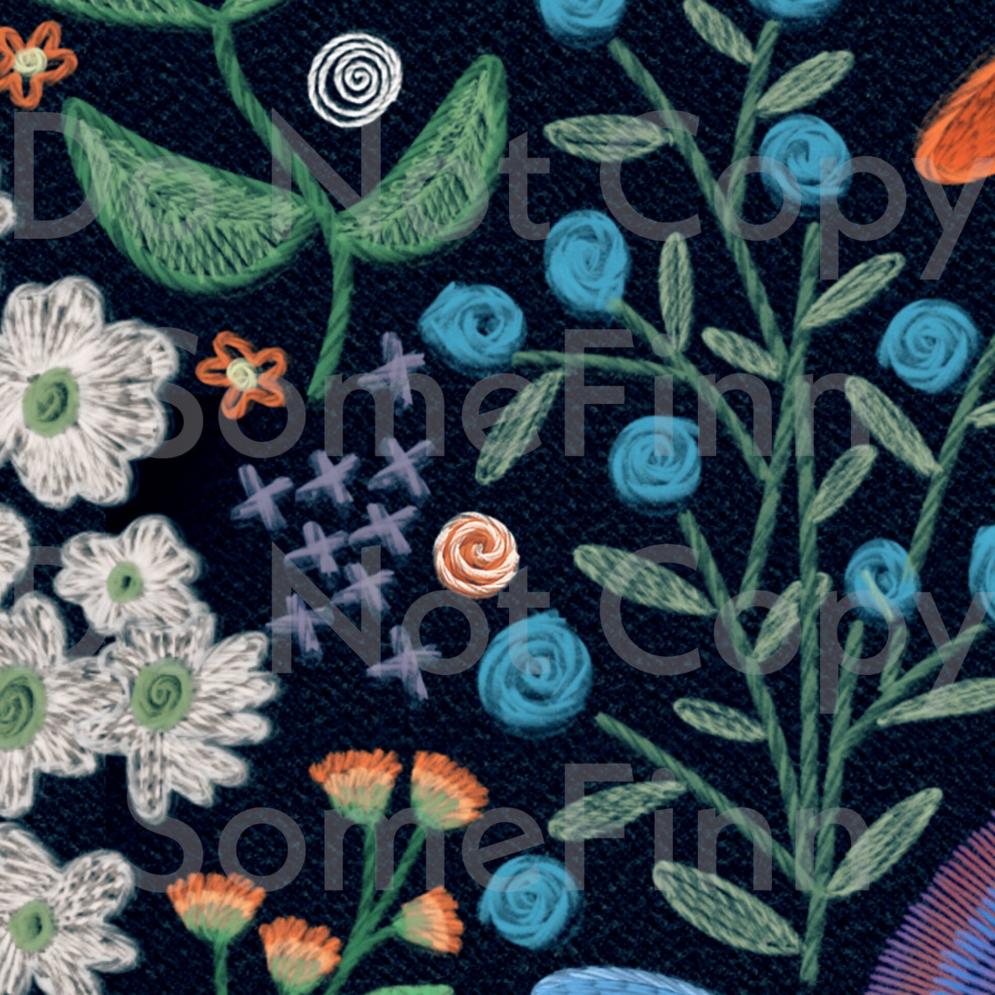 Embroidery Floral Seamless